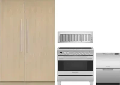 5 Piece Package Includes Refrigerator, Freezer, Range, Hood And Dishwasher